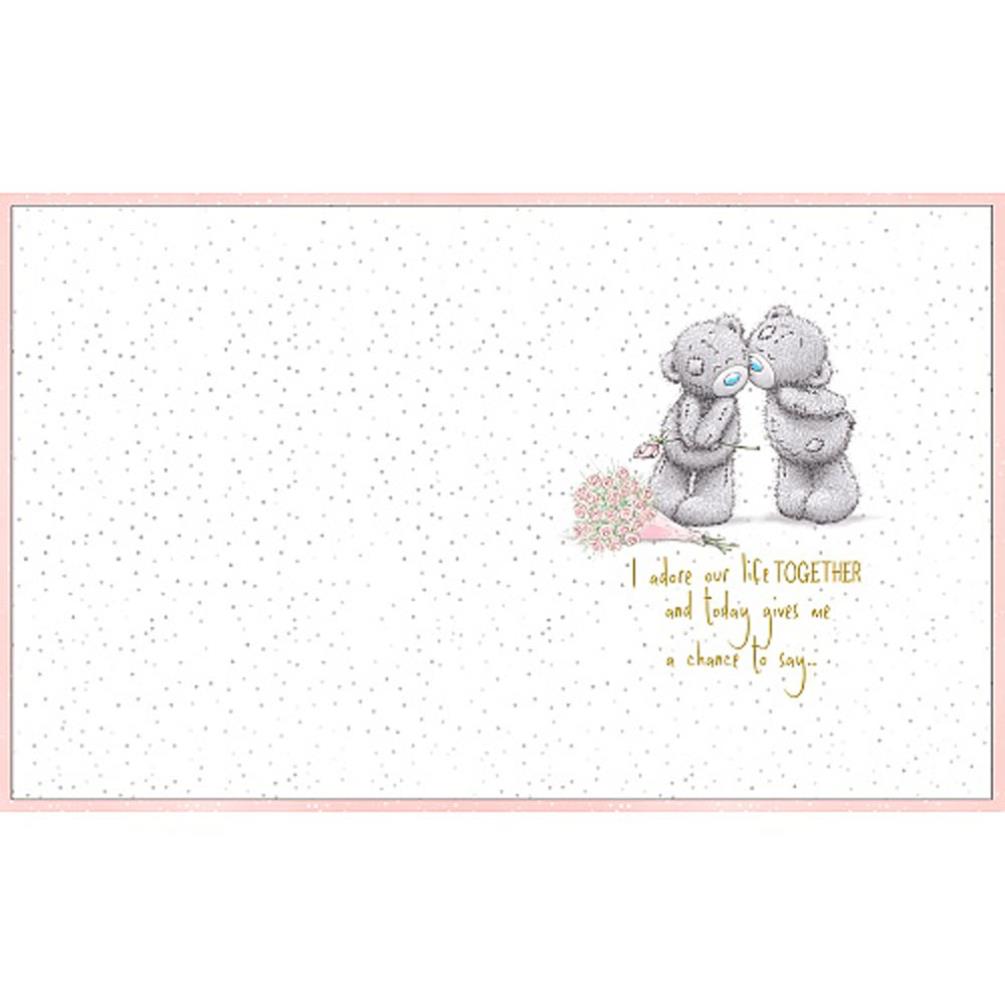 Fabulous Wife Hand Made Me to You Bear Anniversary Card Extra Image 1